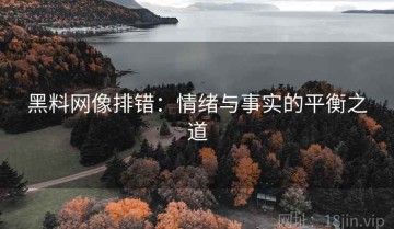 黑料网像排错：情绪与事实的平衡之道